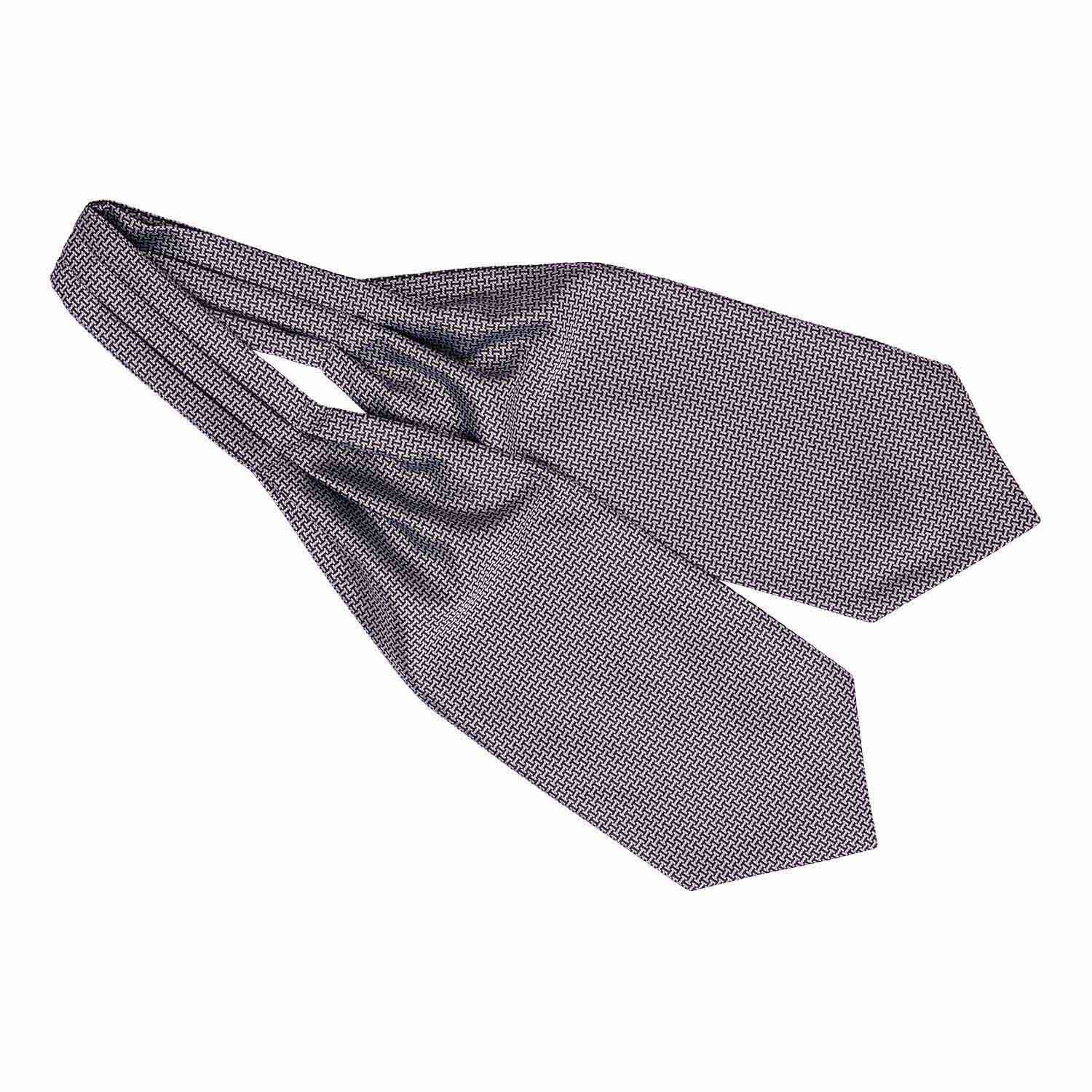 Grey Geometric Cravat for Men
