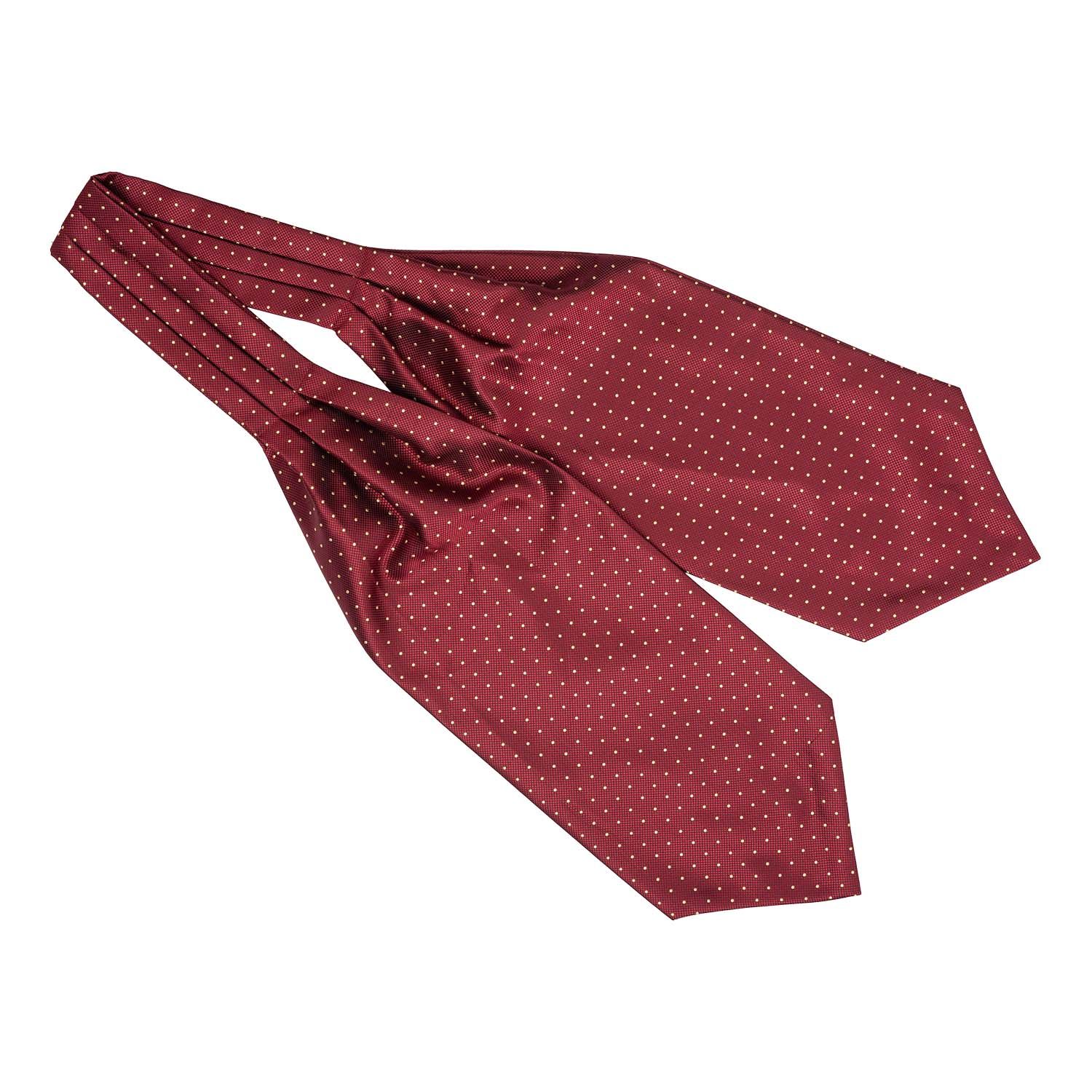 Burgundy Polka Dot Cravat for Men