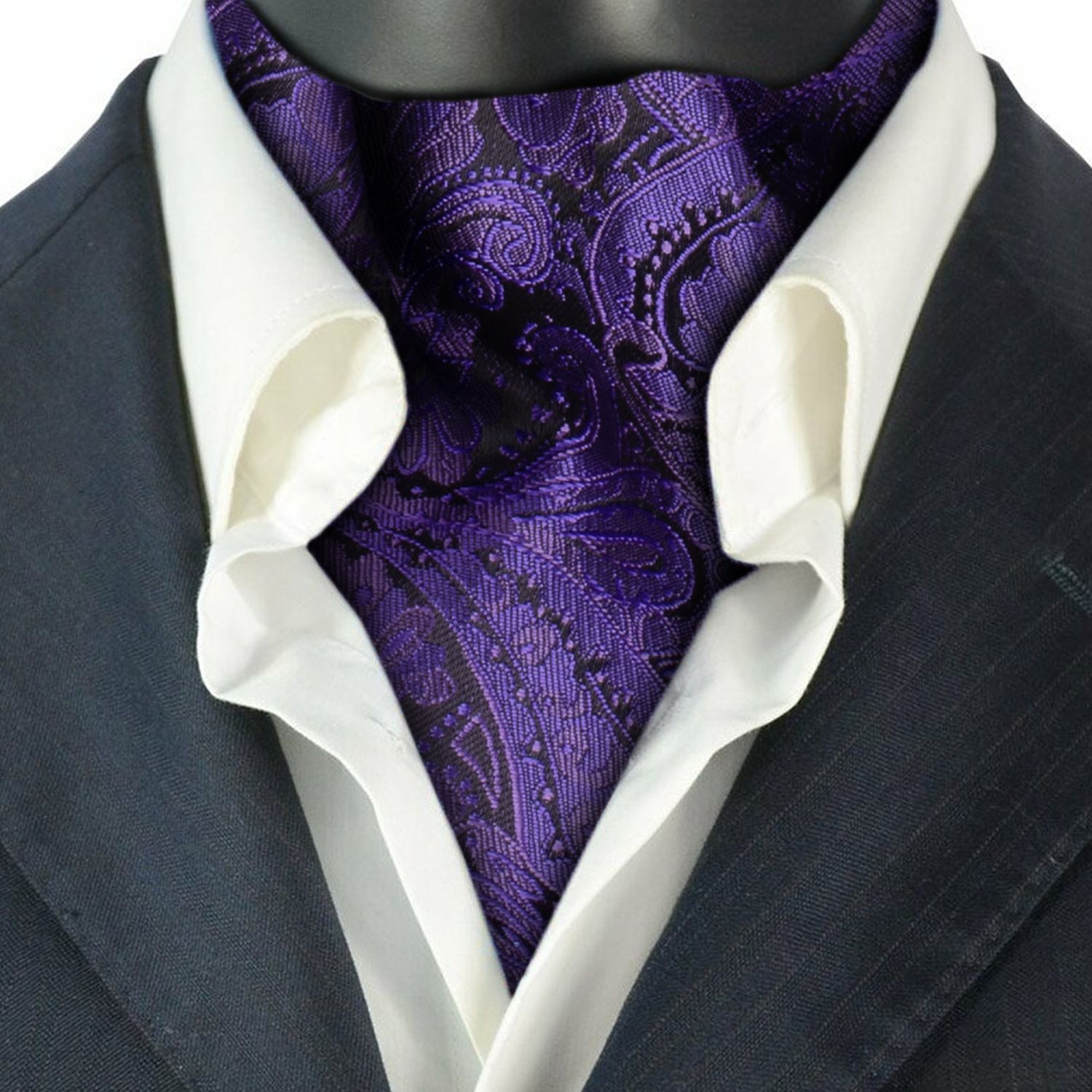Purple Paisley Cravat for Men