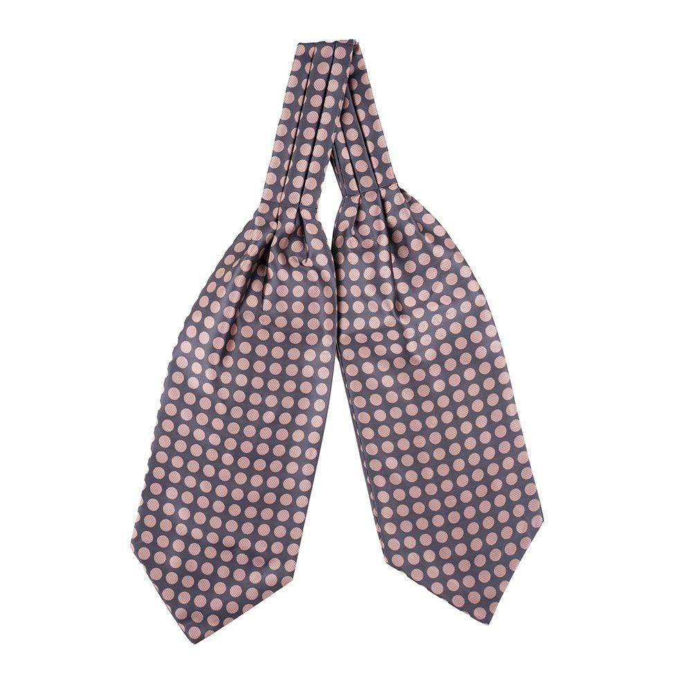 Grey Polka Dot Cravat for Men