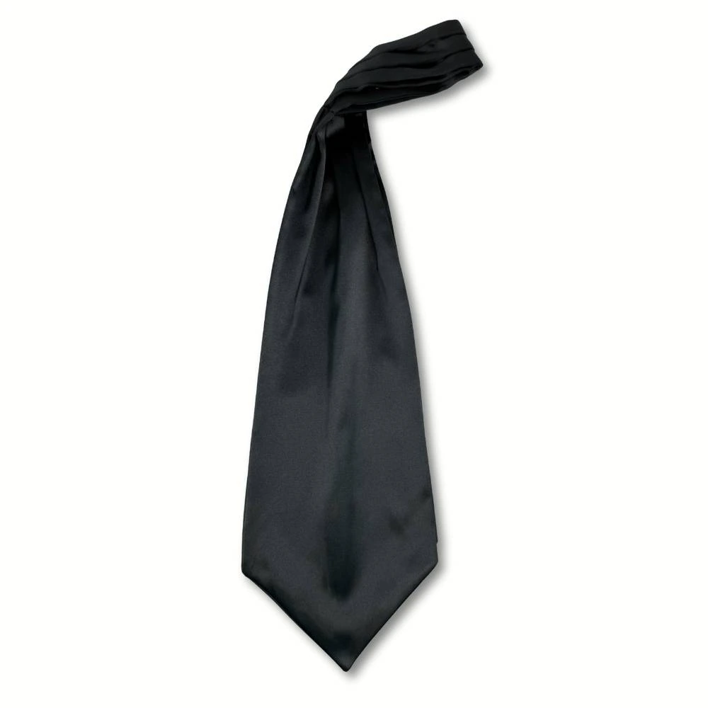 Black Satin Cravat for Men