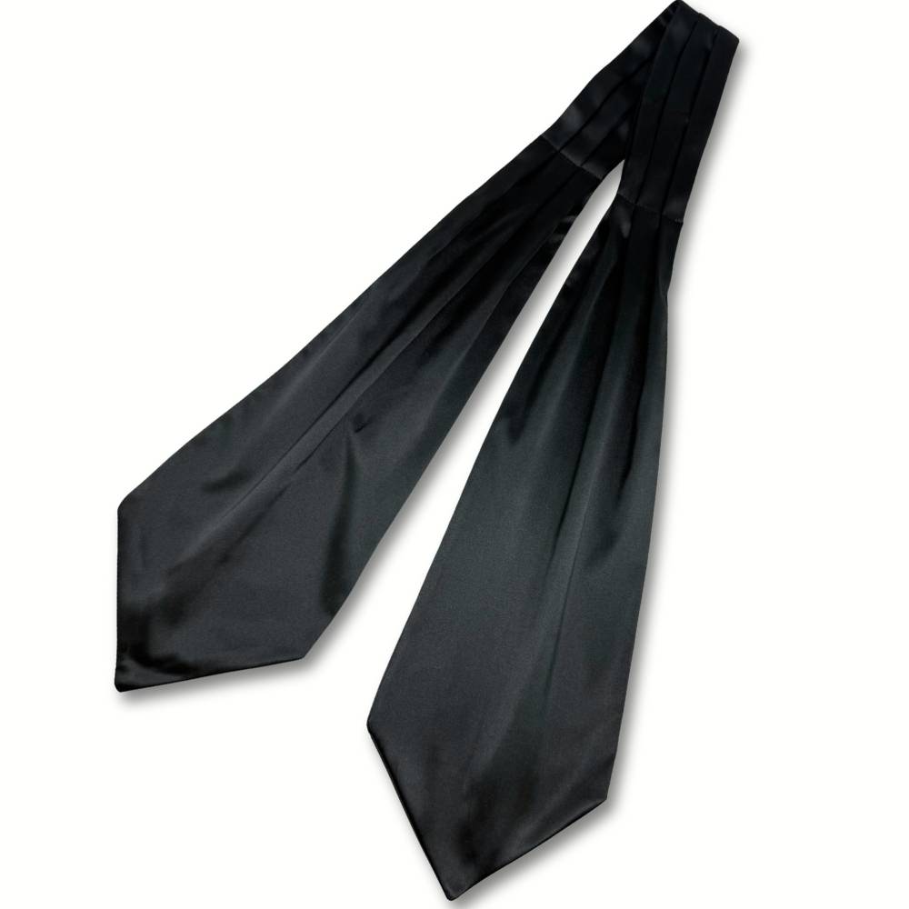 Black Satin Cravat for Men