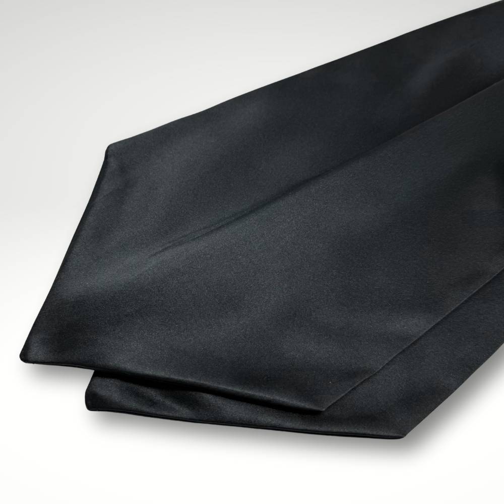 Black Satin Cravat for Men