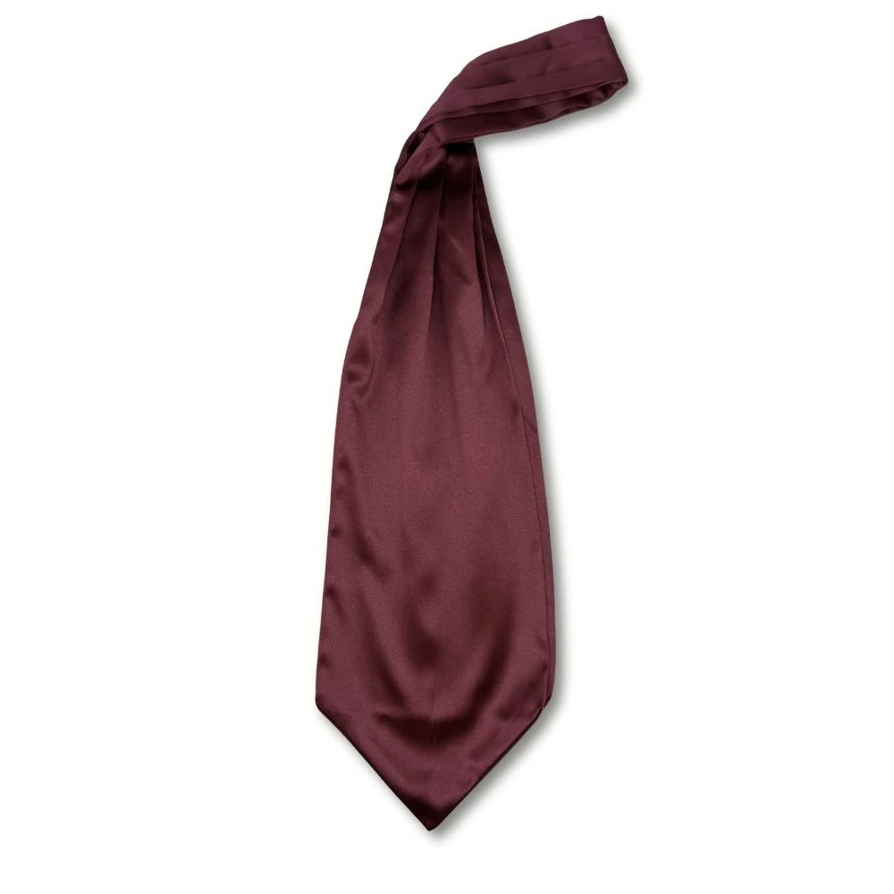 Burgundy Satin Cravat for Men