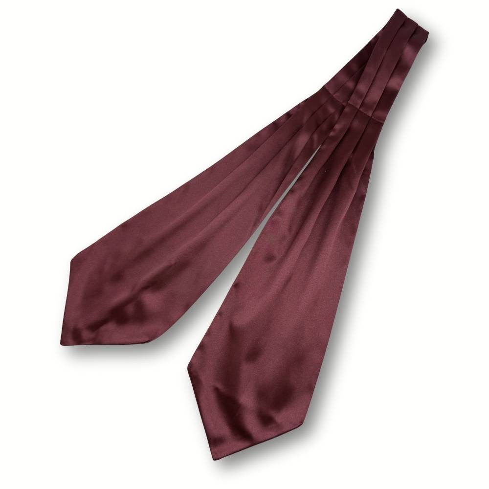 Burgundy Satin Cravat for Men