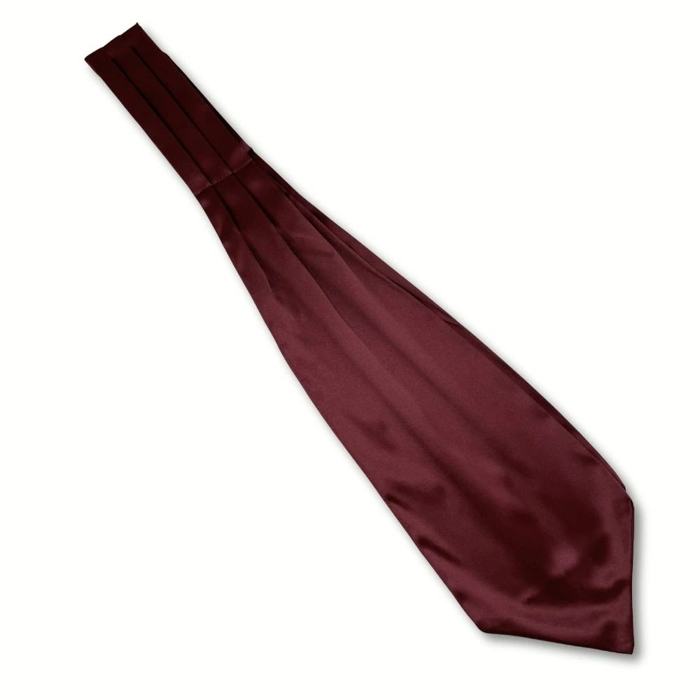 Burgundy Satin Cravat for Men