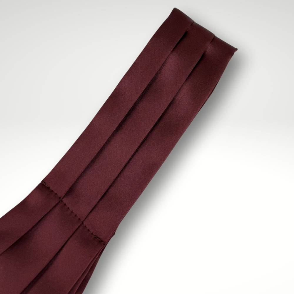 Burgundy Satin Cravat for Men