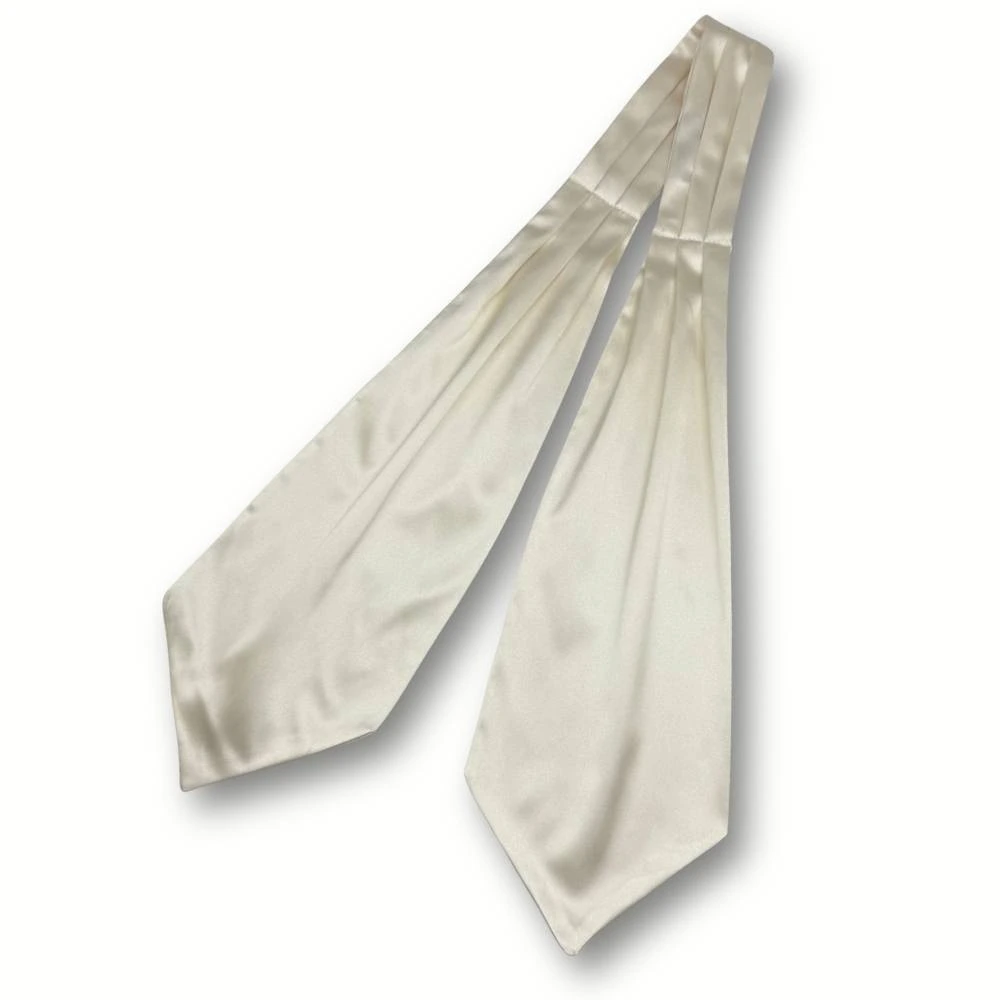 White Satin Cravat for Men