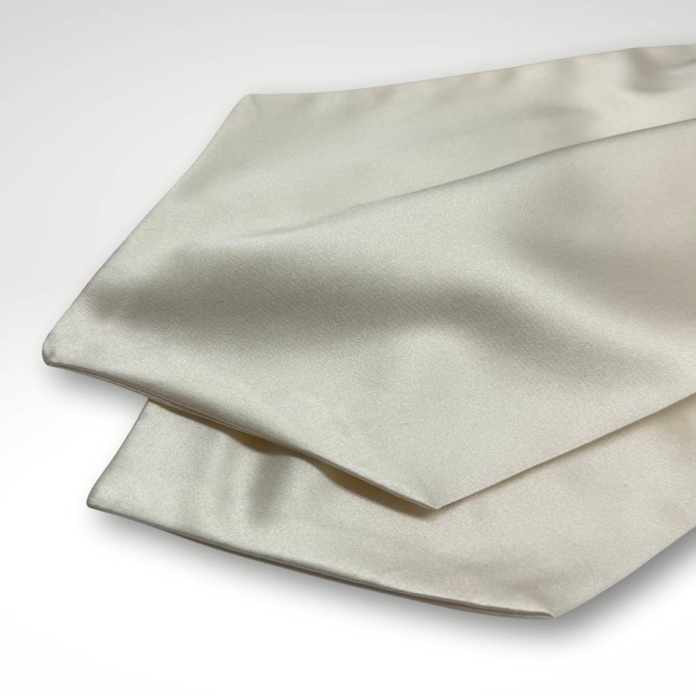 White Satin Cravat for Men