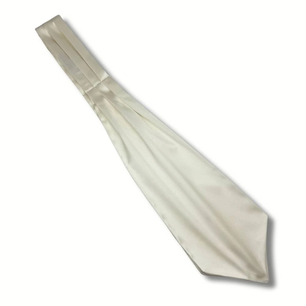 White Satin Cravat for Men