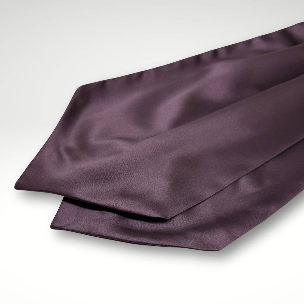 Wine Satin Cravat for Men