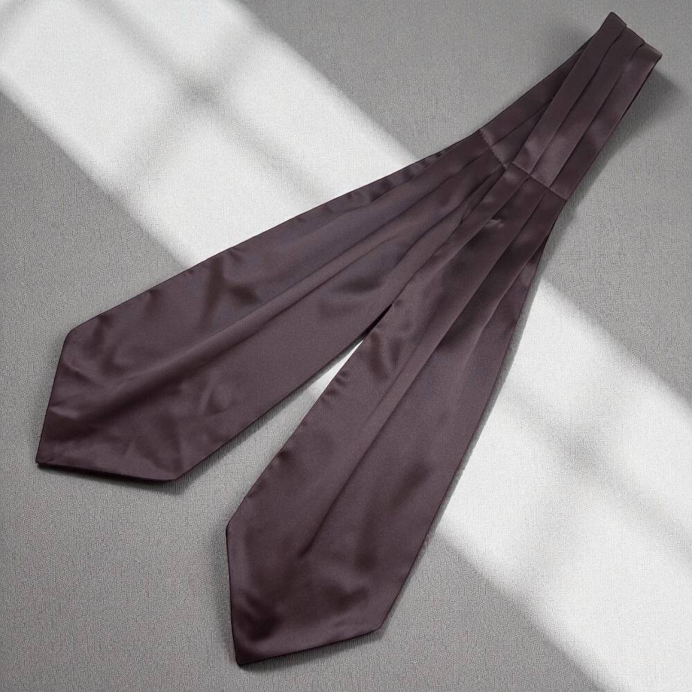 Wine Satin Cravat for Men
