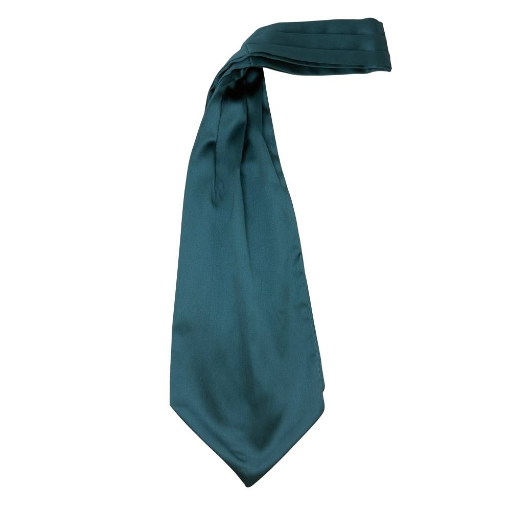 Teal Satin Cravat for Men