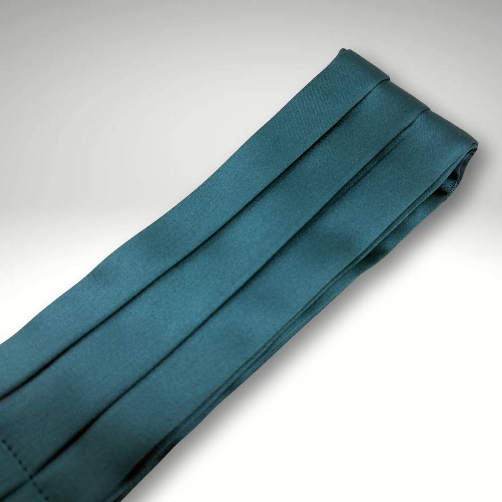 Teal Satin Cravat for Men