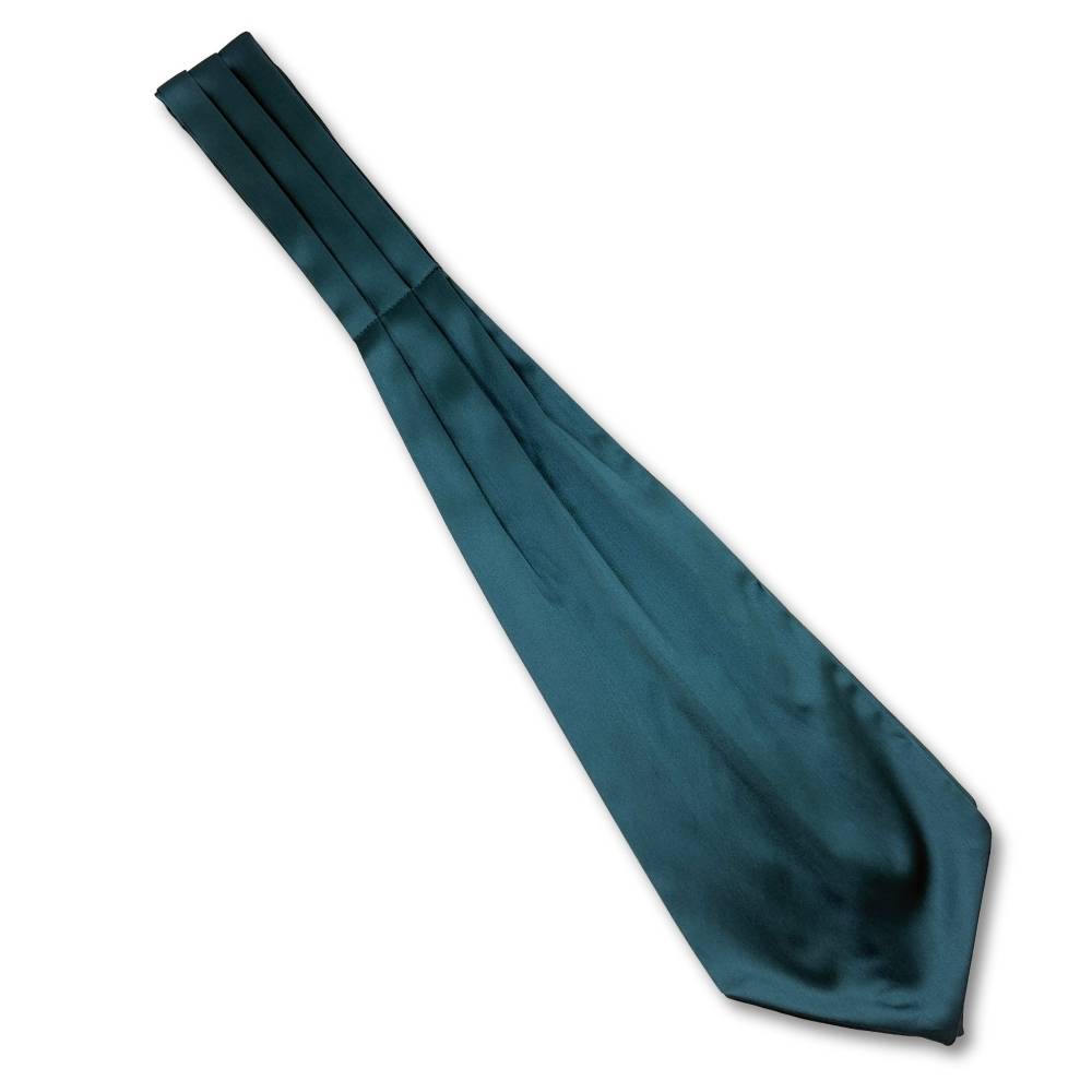 Teal Satin Cravat for Men