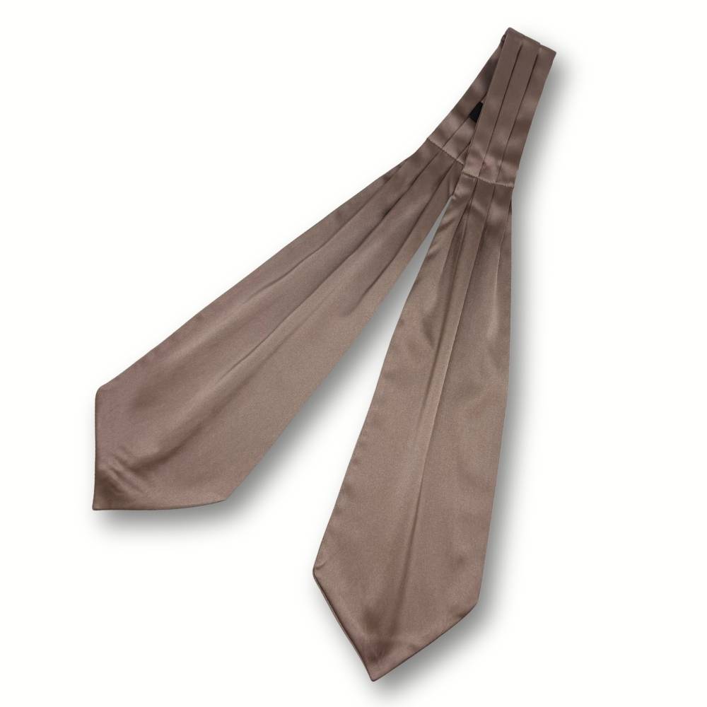 Beige Satin Cravat for Men