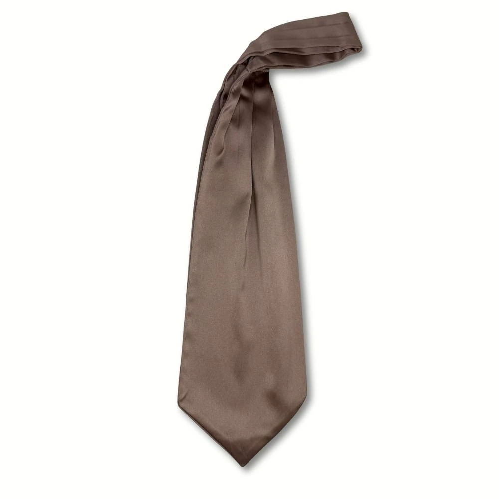 Beige Satin Cravat for Men