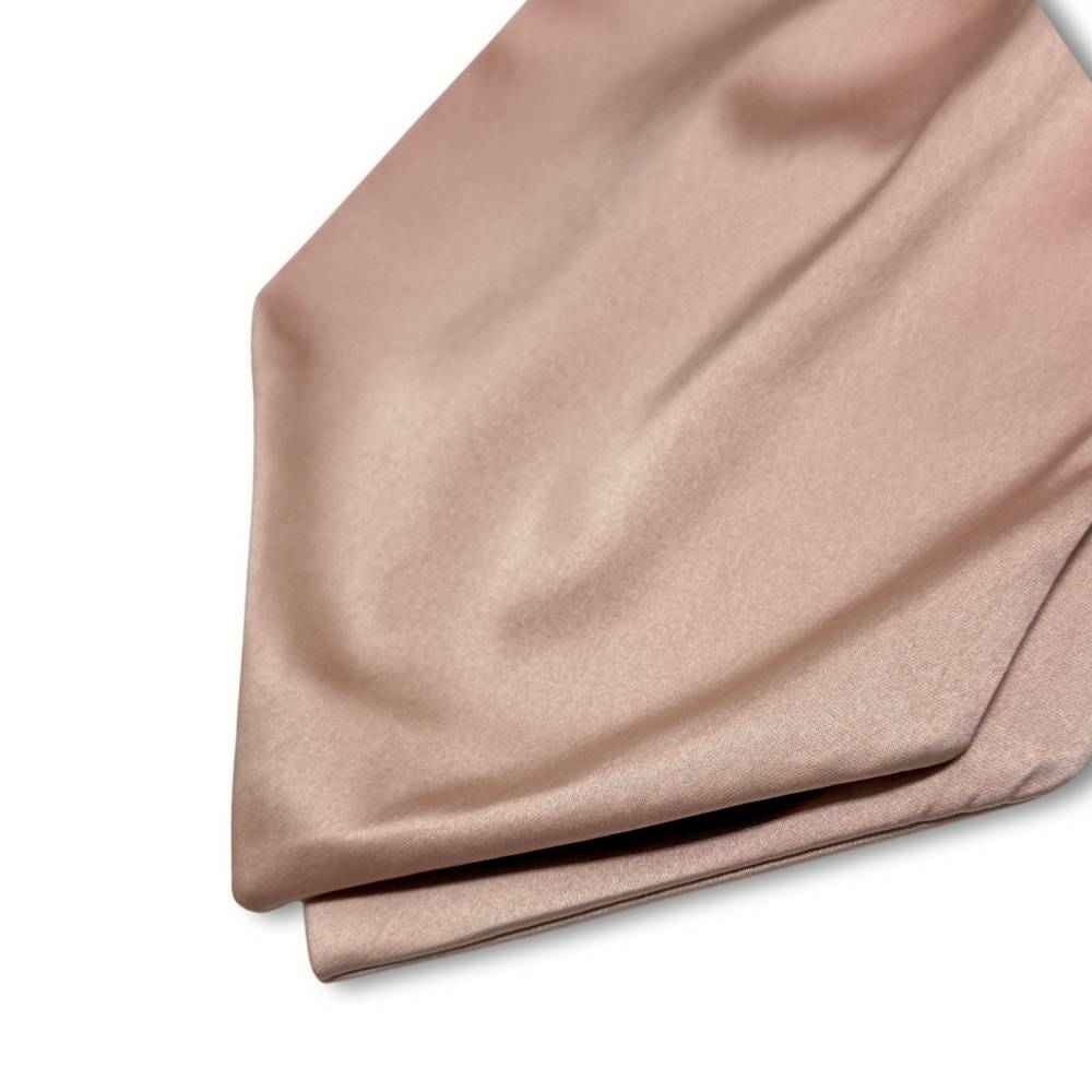 Beige Satin Cravat for Men