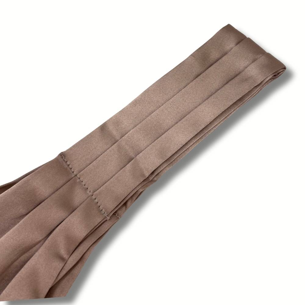 Beige Satin Cravat for Men