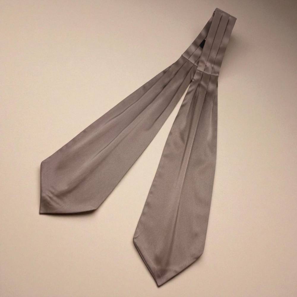 Beige Satin Cravat for Men