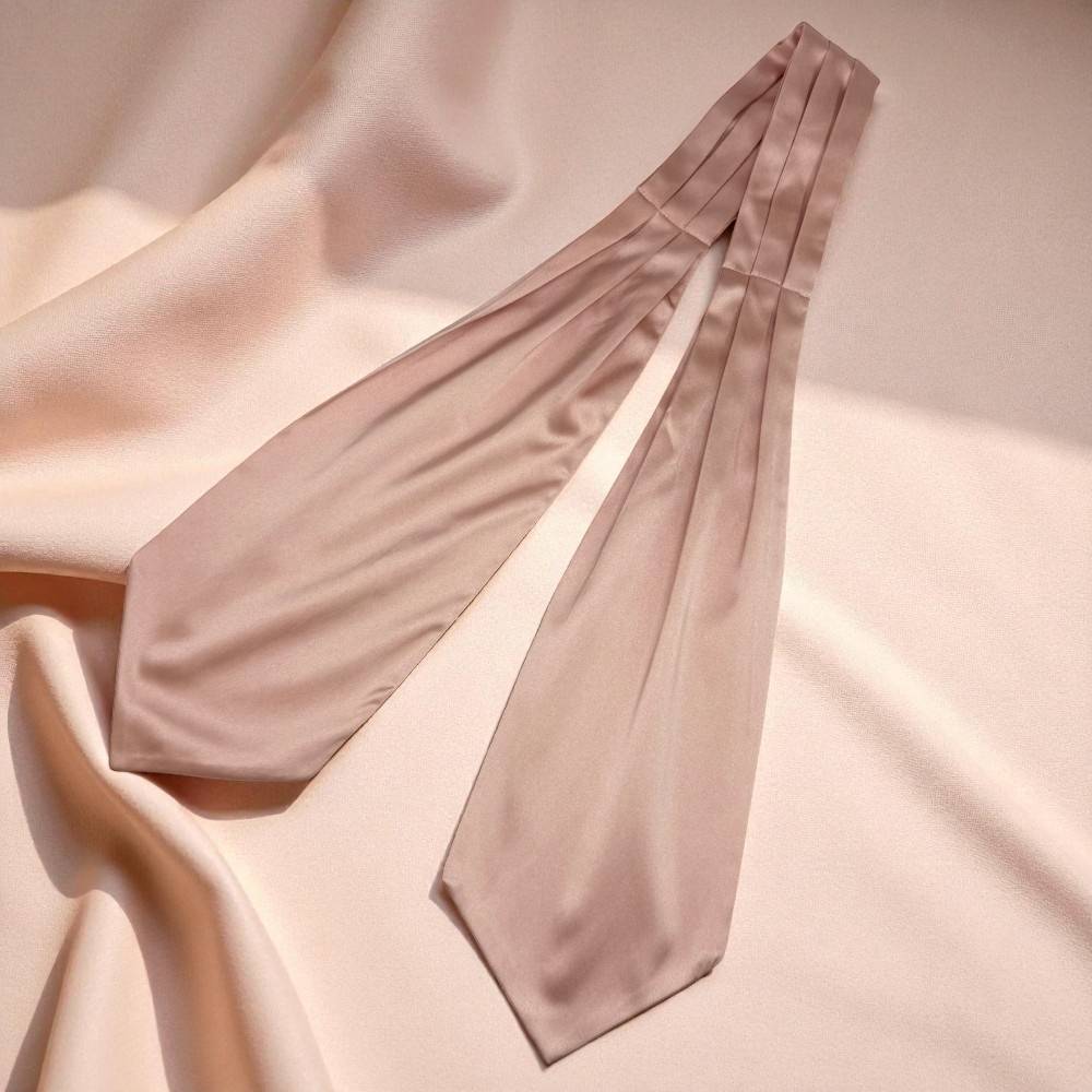 Peach Satin Cravat for Men
