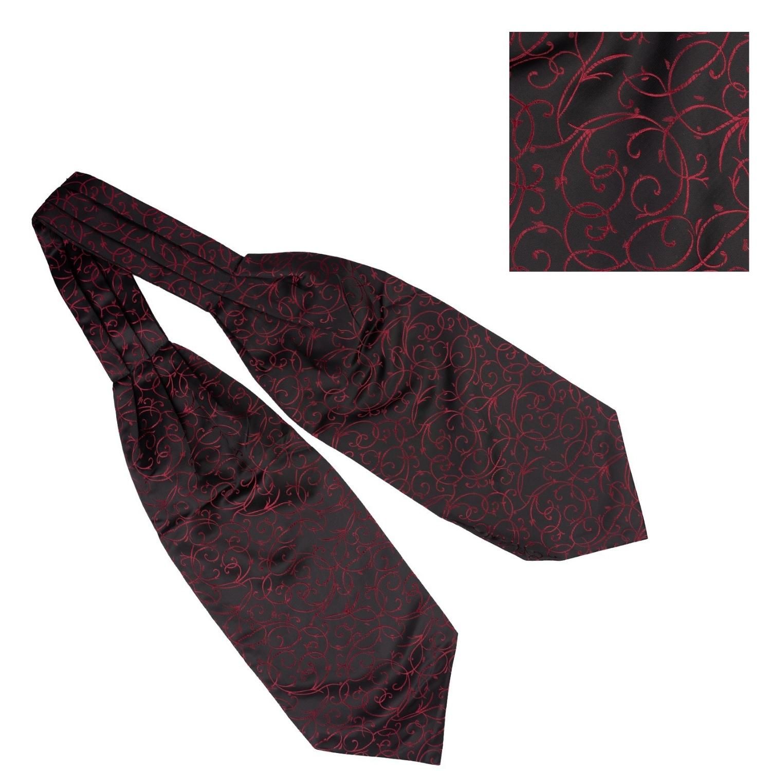 Maroon Paisley Cravat and Pocket Square Combo for Men