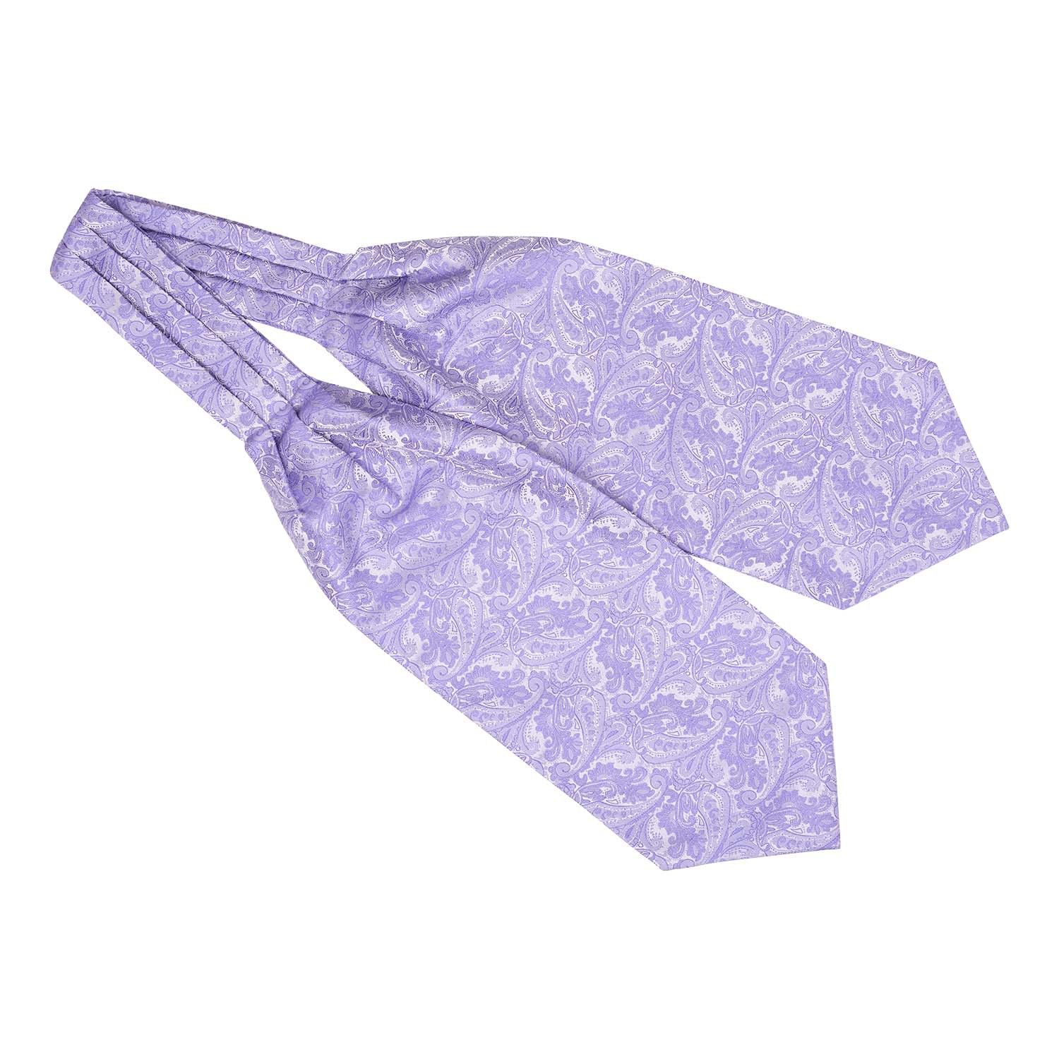Purple Paisley Cravat and Pocket Square Combo for Men
