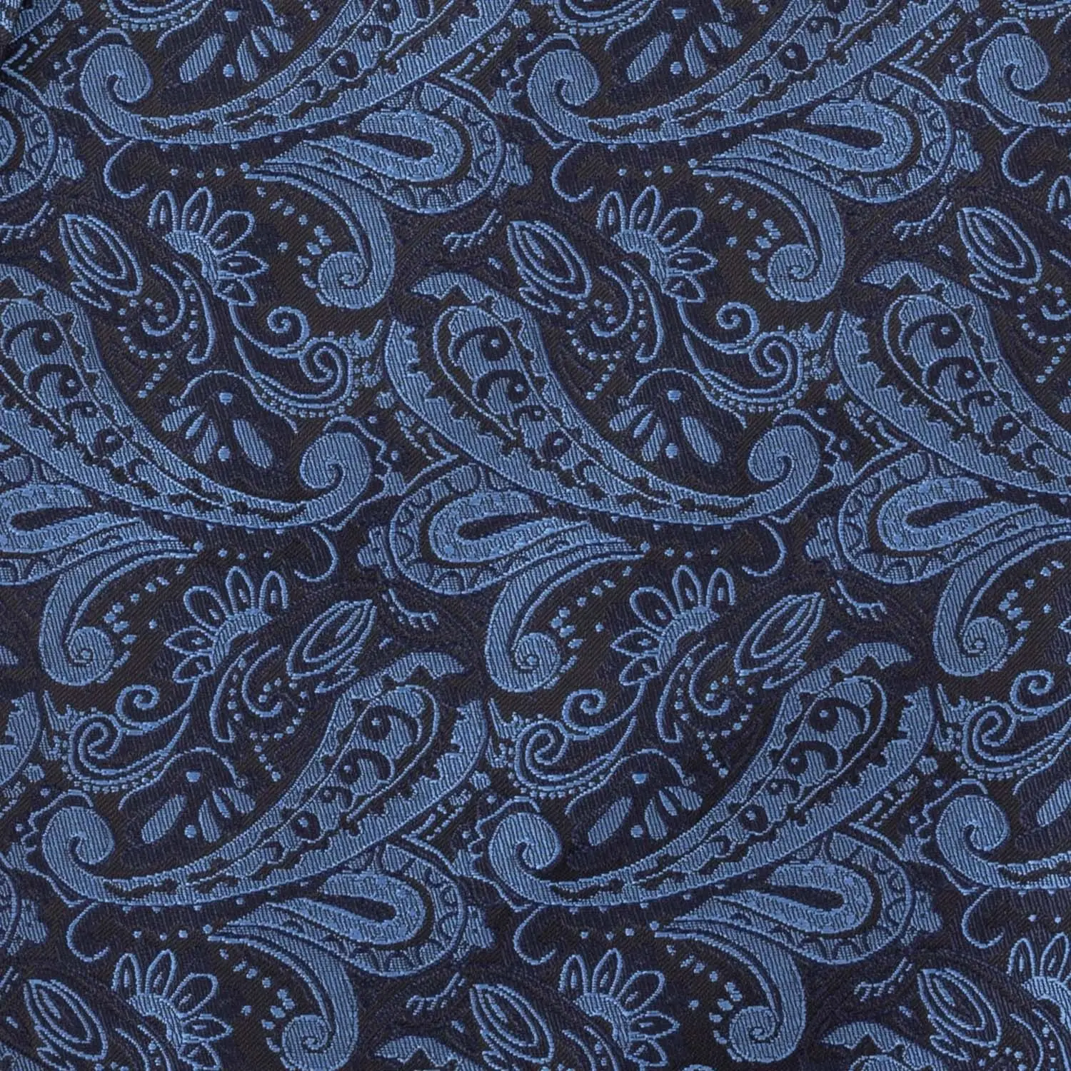 Navy Blue Paisley Cravat and Pocket Square Combo for Men