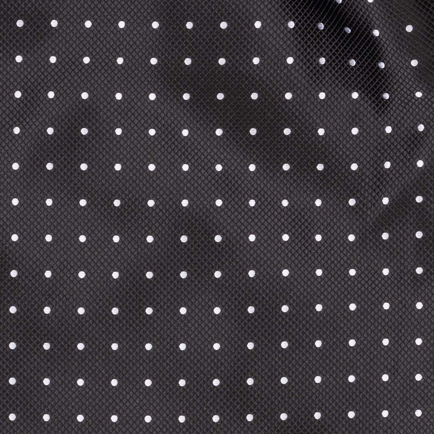 Black Polka Dot Cravat and Pocket Square Combo for Men