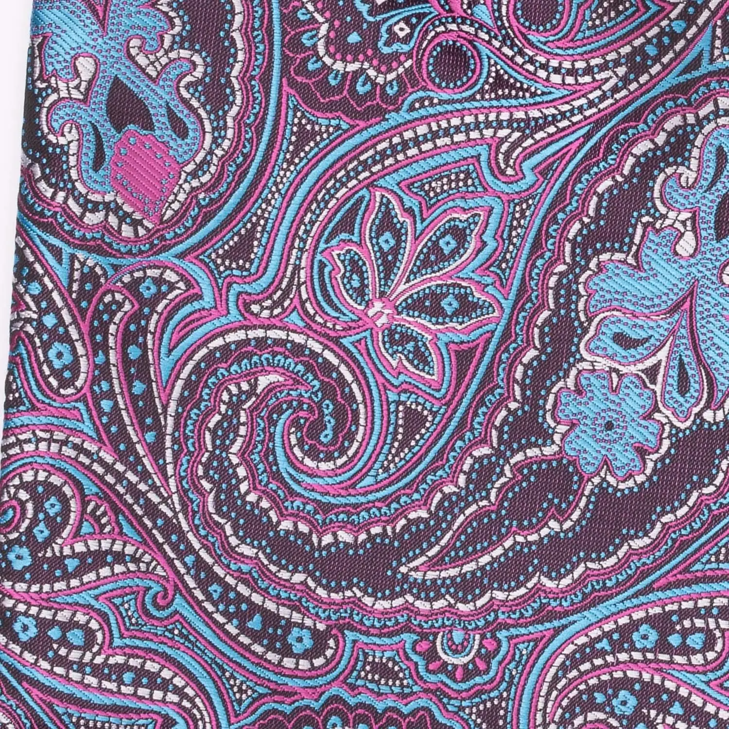 Purple Paisley Cravat and Pocket Square Combo for Men