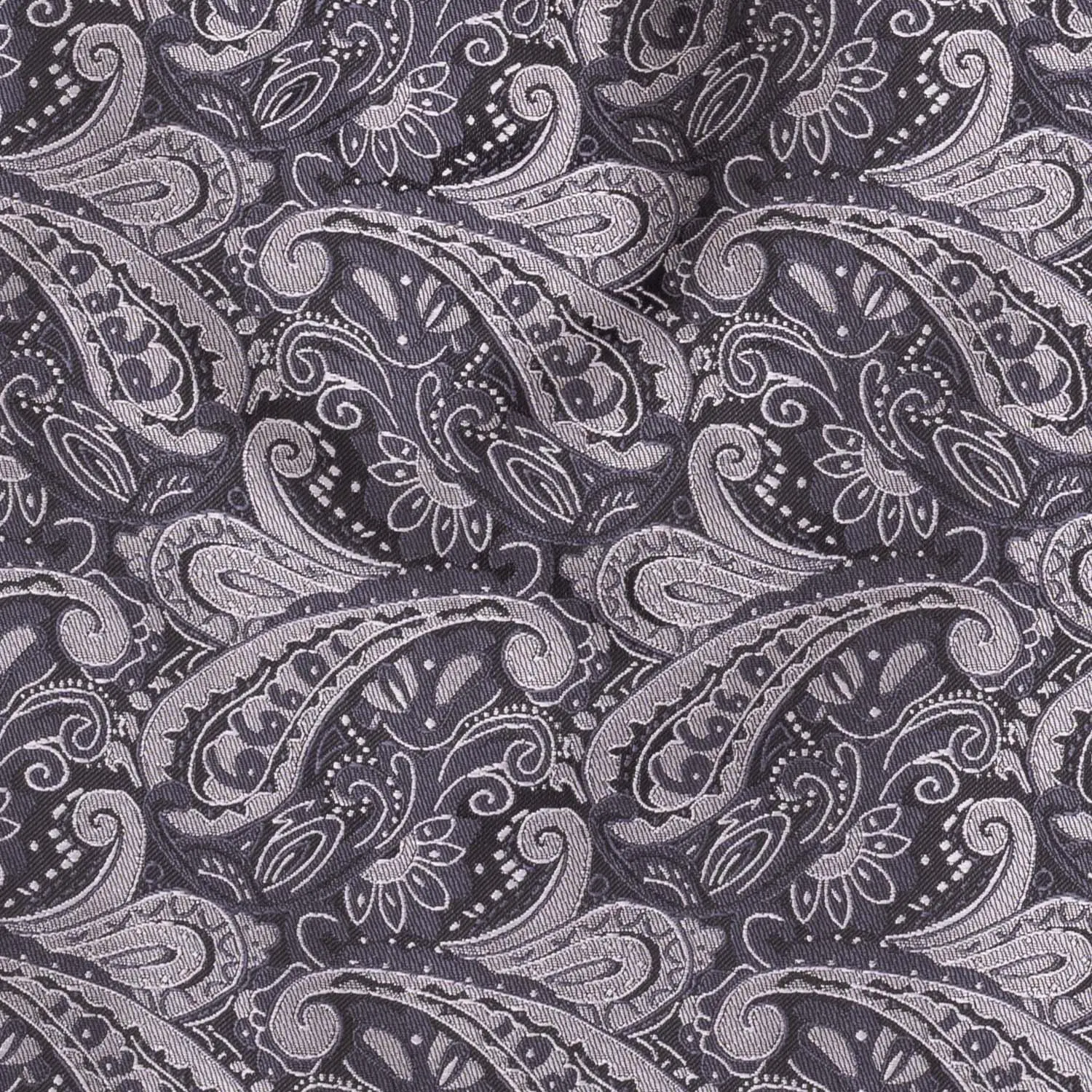 Grey Paisley Cravat and Pocket Square Combo for Men