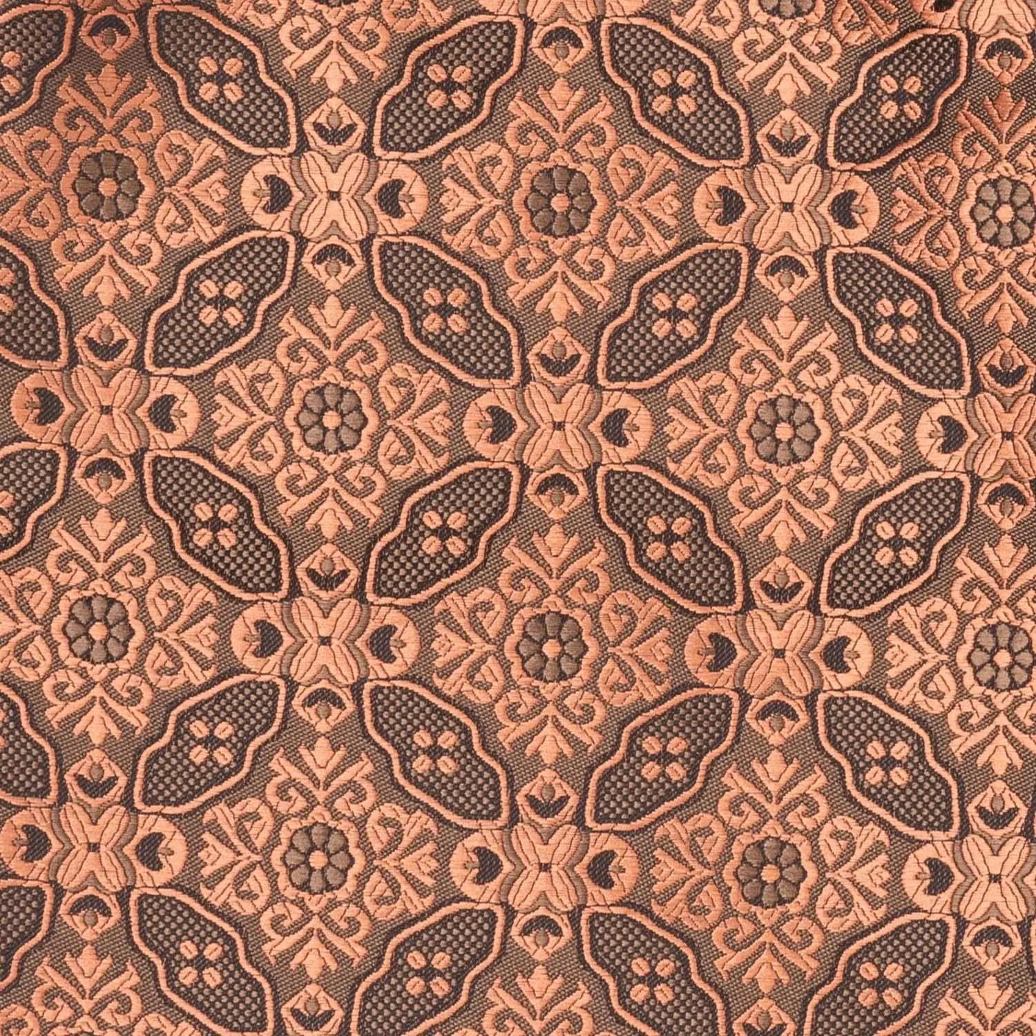 Brown Floral Cravat and Pocket Square Combo for Men