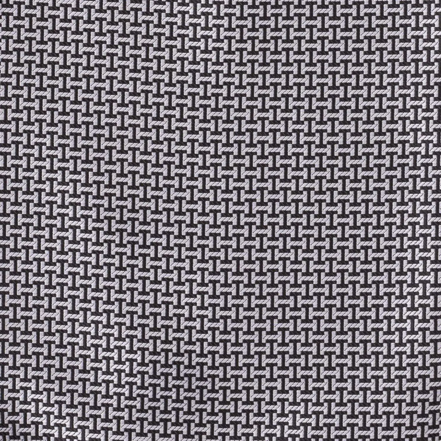 Grey Geometric Cravat and Pocket Square Combo for Men