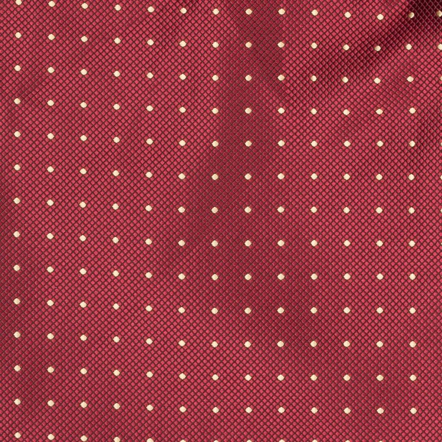 Maroon Polka Dot Cravat and Pocket Square Combo for Men