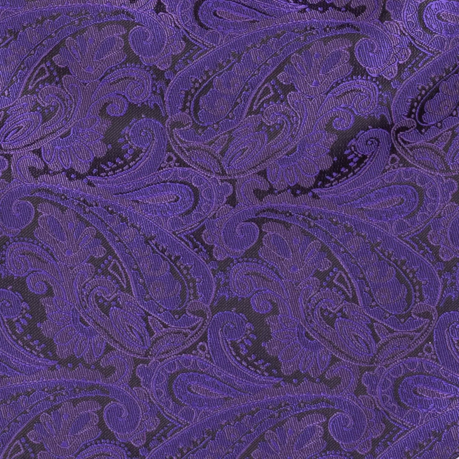 Purple Paisley Cravat and Pocket Square Combo for Men