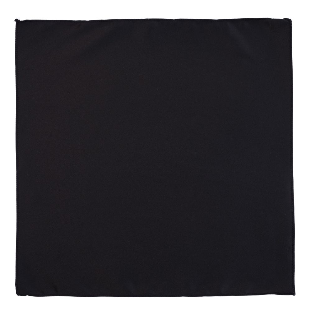 Black Cravat and Pocket Square Combo for Men