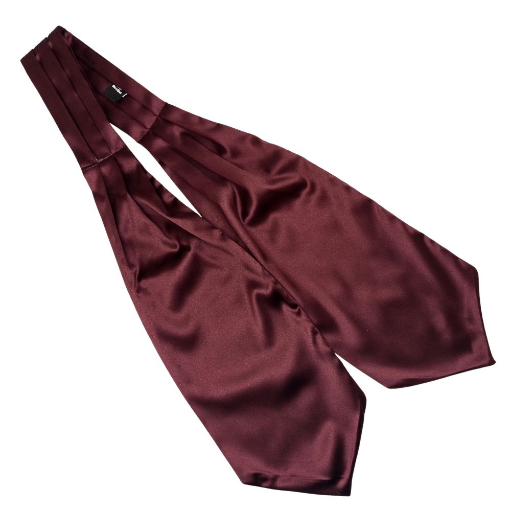 Burgundy Cravat and Pocket Square Combo for Men