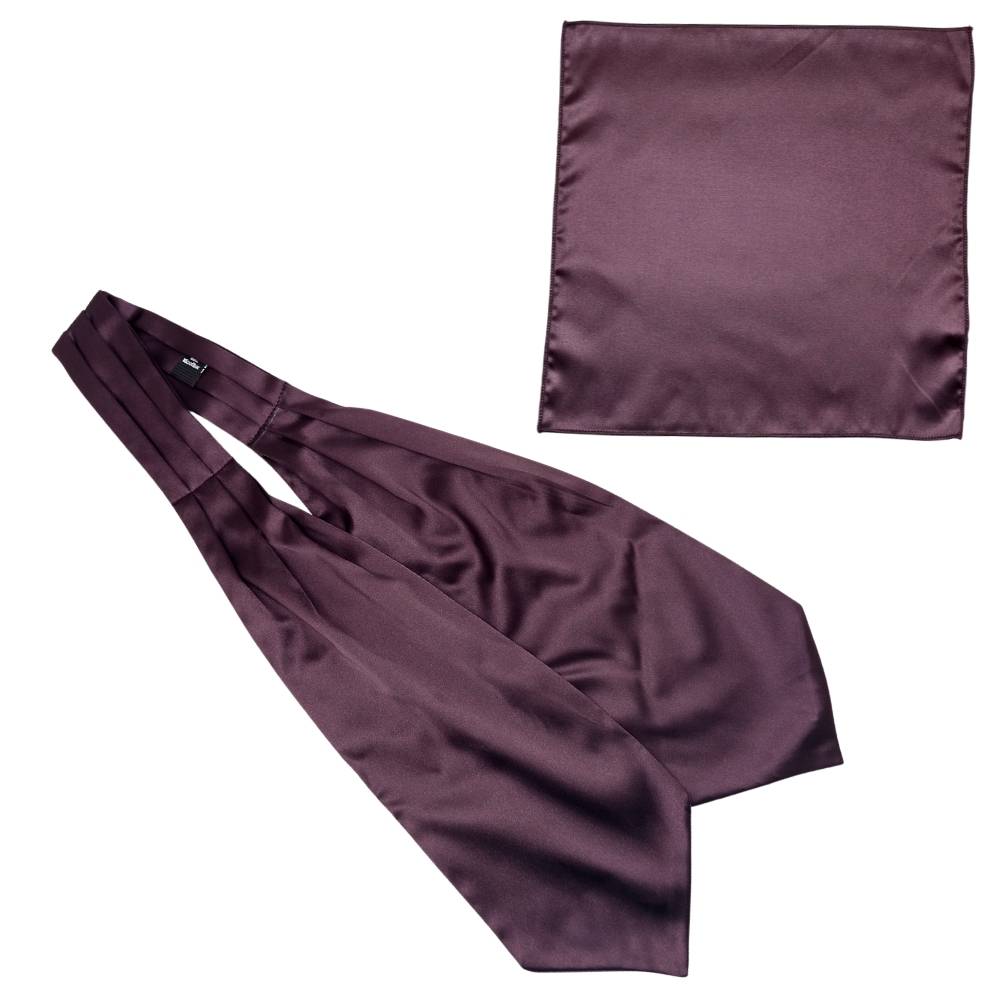 Wine Cravat and Pocket Square Combo for Men