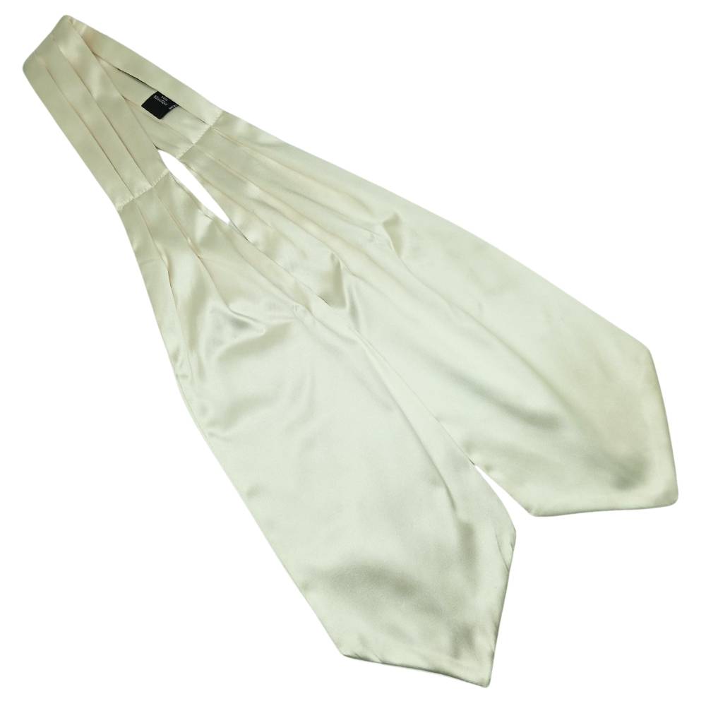 White Cravat and Pocket Square Combo for Men