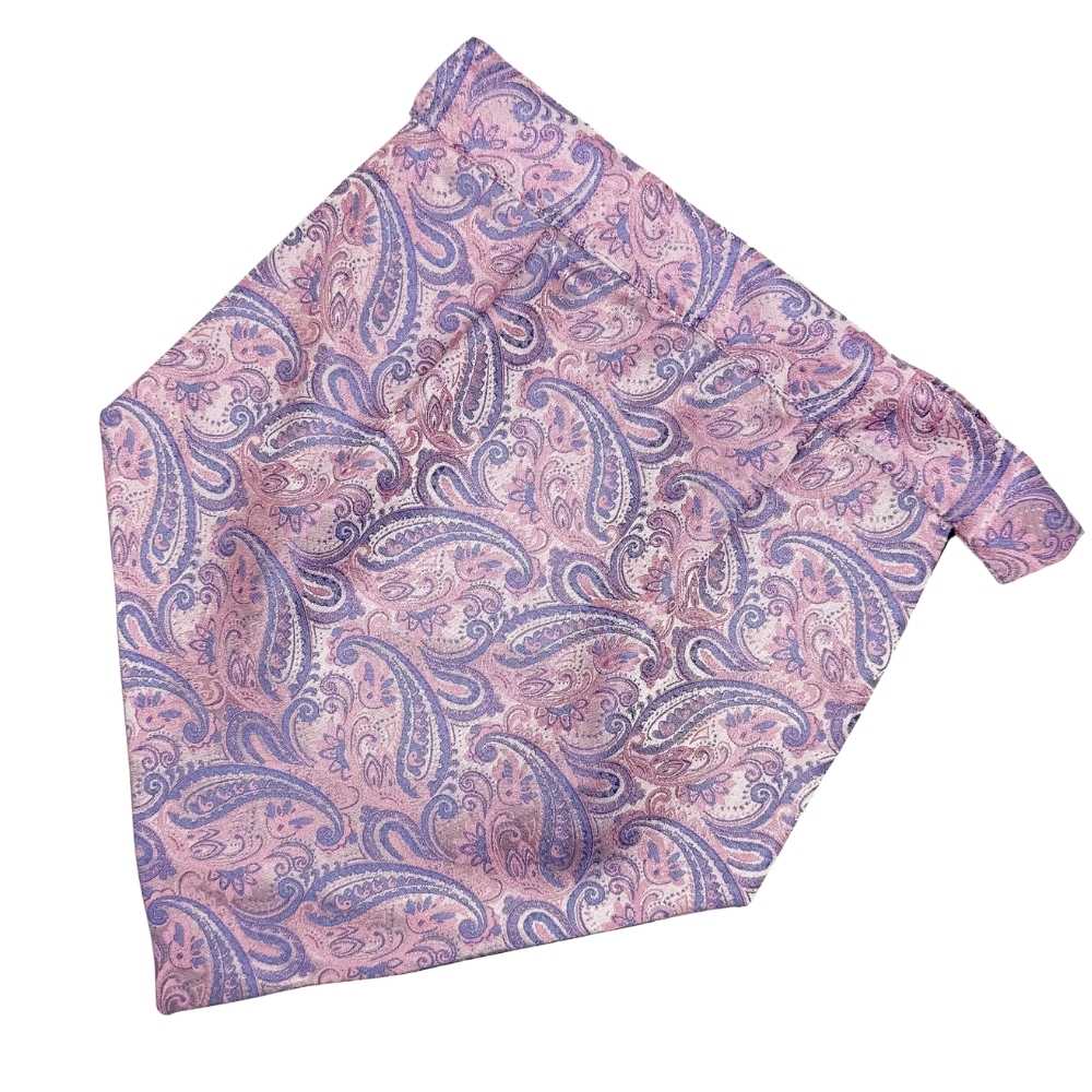 Pink Paisley Cravat and Pocket Square Combo for Men