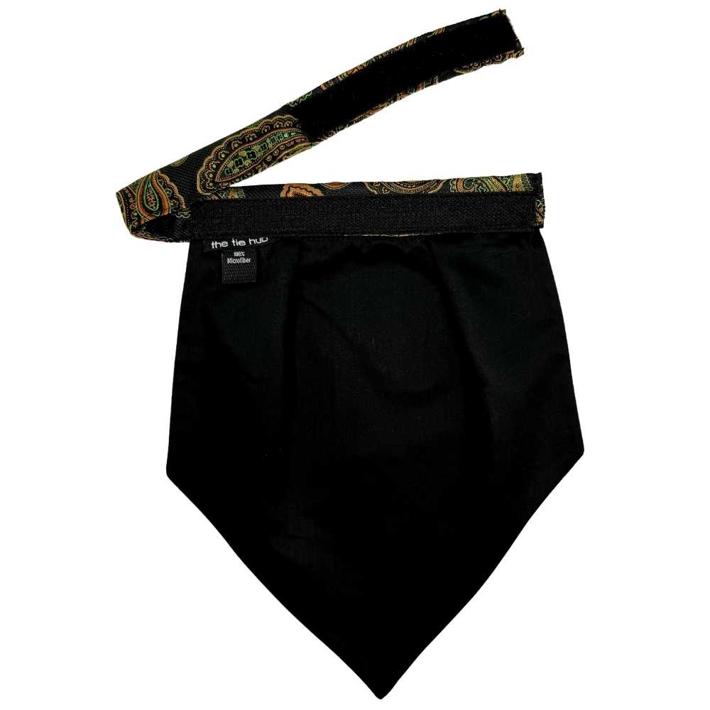 Black Paisley Cravat and Pocket Square Combo for Men