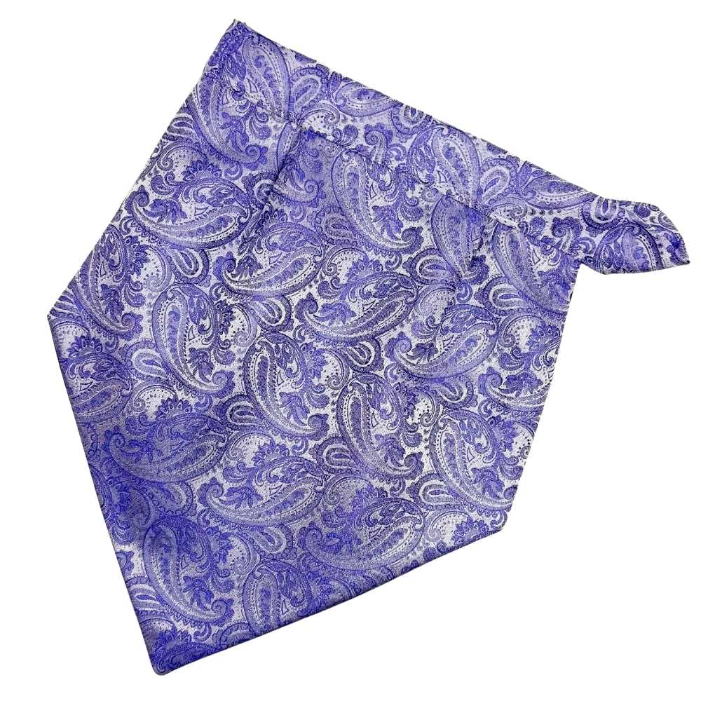 Lavender Paisley Cravat and Pocket Square Combo for Men
