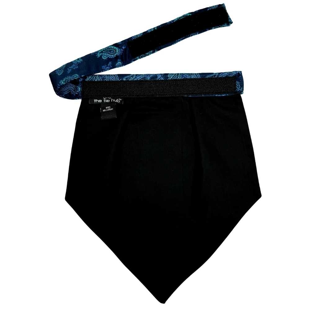Navy Blue Paisley Cravat and Pocket Square Combo for Men
