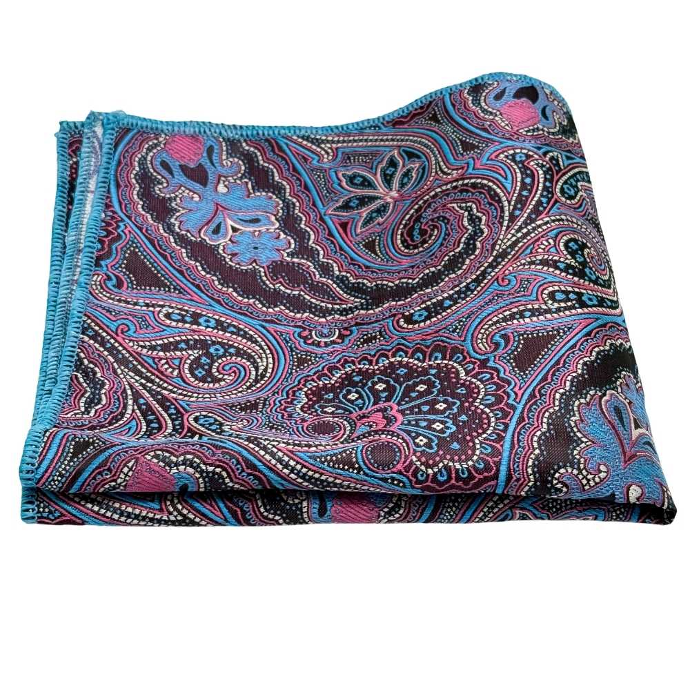 Purple Paisley Cravat and Pocket Square Combo for Men