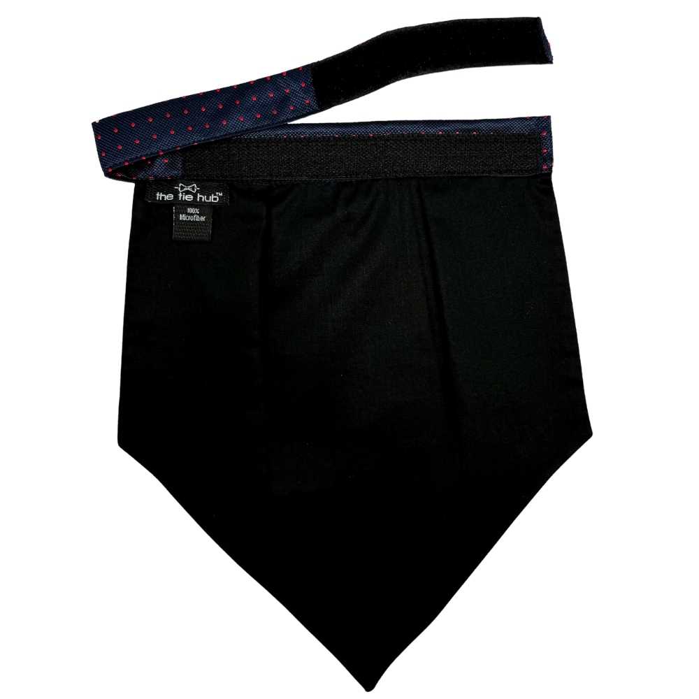 Navy Blue Polka Dot Cravat and Pocket Square Combo for Men