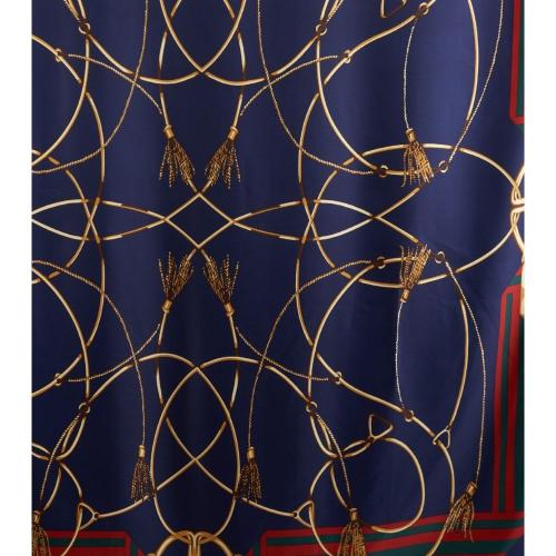 Navy Blue Rope Chain Patterned Scarf for Women