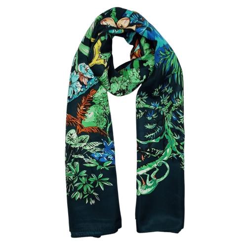 Blue Animals Printed Scarf for Women