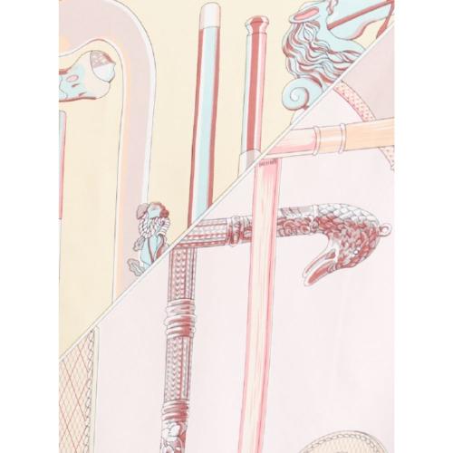 Pink with Yellow Cannes Stick Scarf for Women