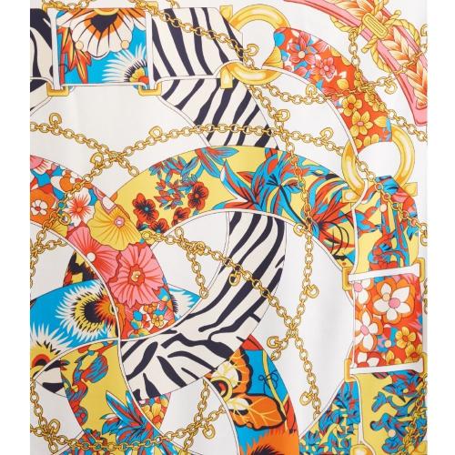 Multicolor Floral Rings Printed Scarf for Women