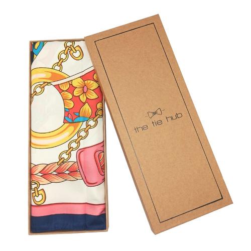 Multicolor Floral Rings Printed Scarf for Women